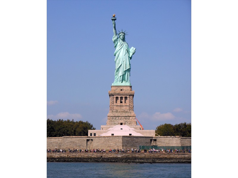 We arrive at the Statue of Liberty